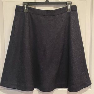 Size 6 Banana Republic Black Wool Flare Skirt